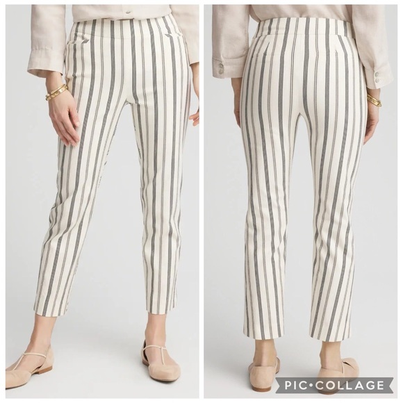 New York & Company Pants - New York & Co. 7th Ave Striped Ankle Workwear/Office Pants Sz Small